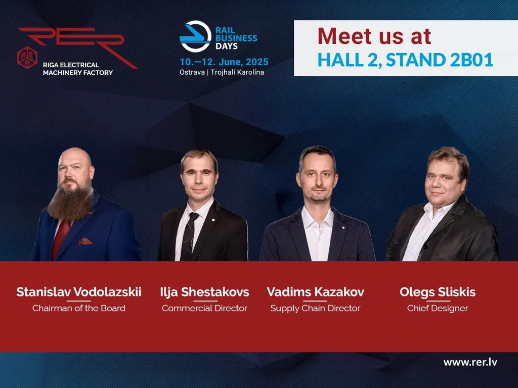 RER manufactures what powers electric trains, and we’re showcasing it at RAIL BUSINESS DAYS 2025