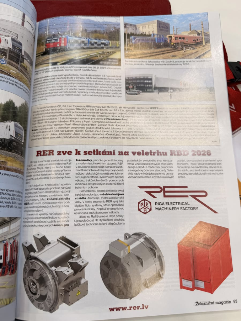 The latest issue of Železnični magazín